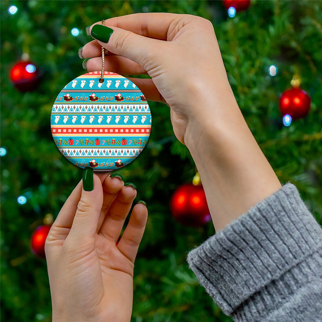 Australia Christmas Ceramic Ornament Xmas Beach Vibes Teal