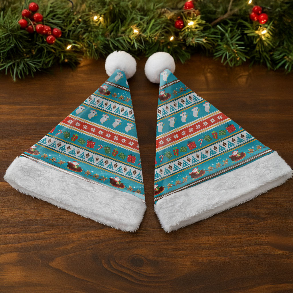 Australia Christmas Santa Hat Xmas Beach Vibes Teal