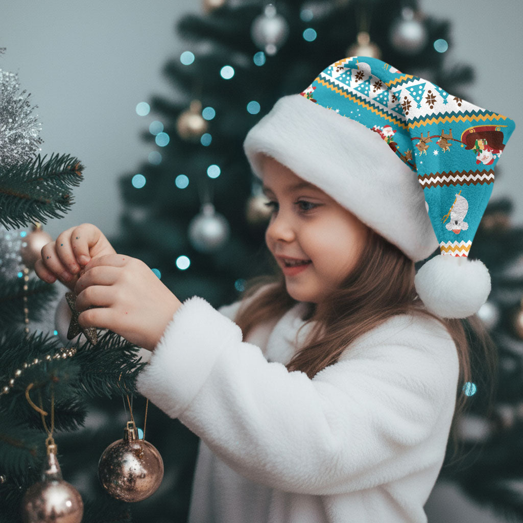 Australia Christmas Santa Hat Xmas Beach Vibes Teal