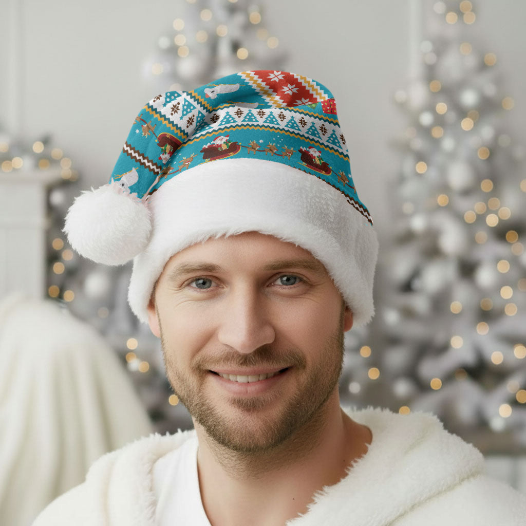 Australia Christmas Santa Hat Xmas Beach Vibes Teal
