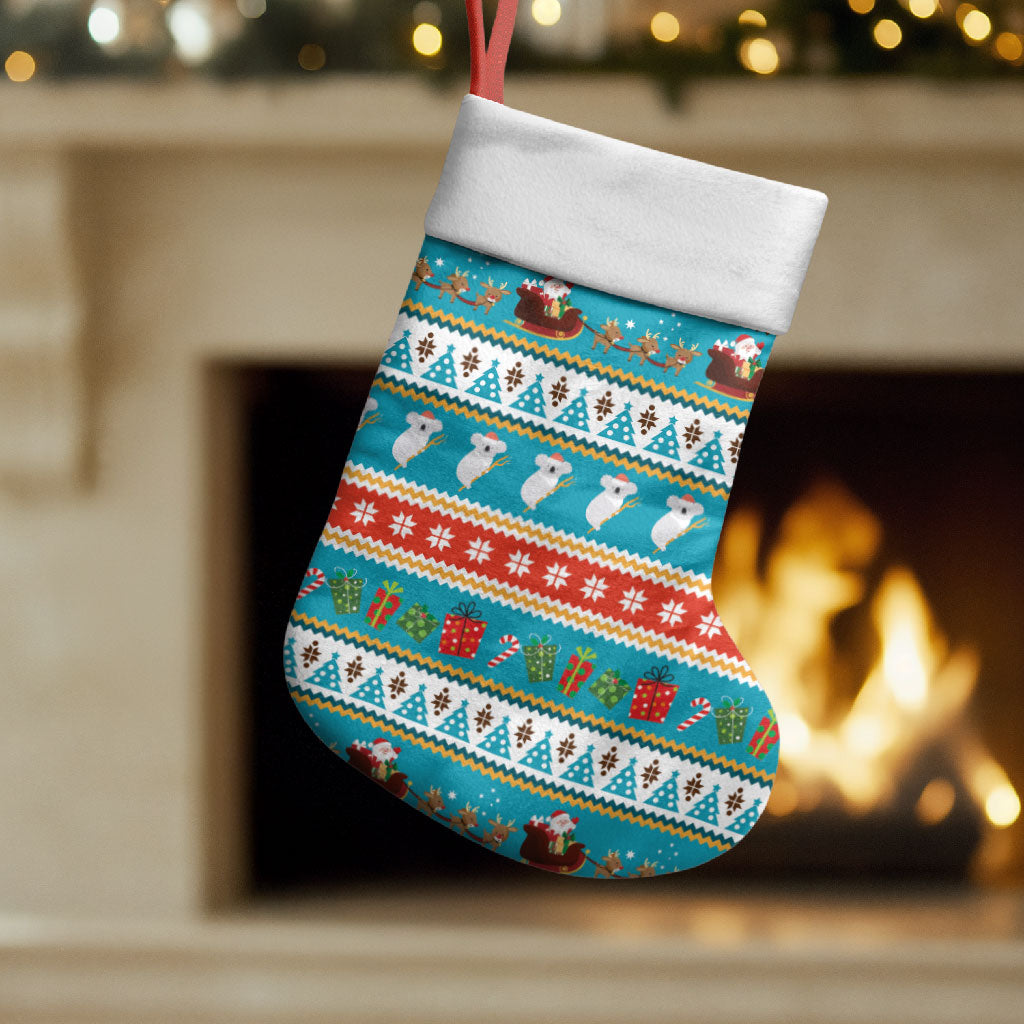 Australia Christmas Stocking Xmas Beach Vibes Teal