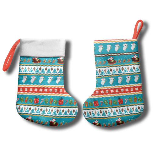 Australia Christmas Stocking Xmas Beach Vibes Teal