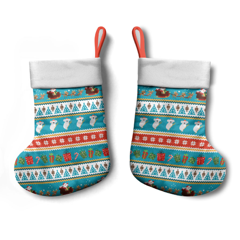 Australia Christmas Stocking Xmas Beach Vibes Teal