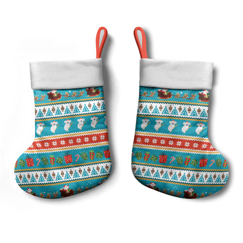 Australia Christmas Stocking Xmas Beach Vibes Teal