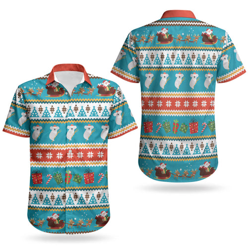 Australia Christmas Couples Matching Summer Maxi Dress and Hawaiian Shirt Xmas Beach Vibes Teal