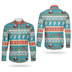 Australia Christmas Couples Matching Summer Maxi Dress and Long Sleeve Button Shirt Xmas Beach Vibes Teal