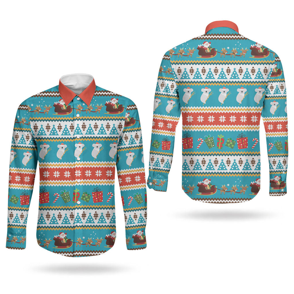 Australia Christmas Couples Matching Summer Maxi Dress and Long Sleeve Button Shirt Xmas Beach Vibes Teal