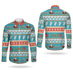 Australia Christmas Couples Matching Tank Maxi Dress and Long Sleeve Button Shirt Xmas Beach Vibes Teal