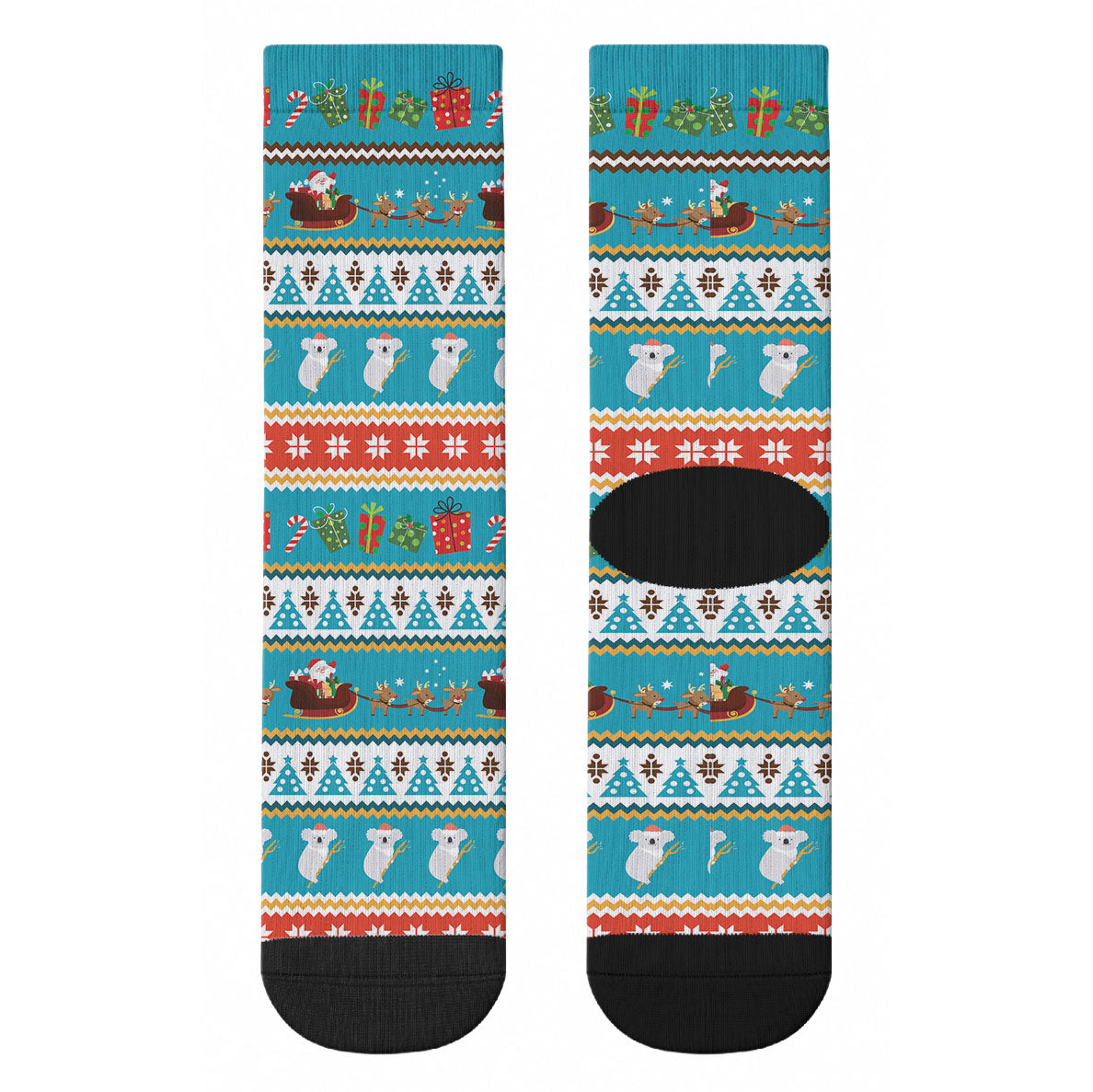 Australia Christmas Crew Socks Xmas Beach Vibes Teal