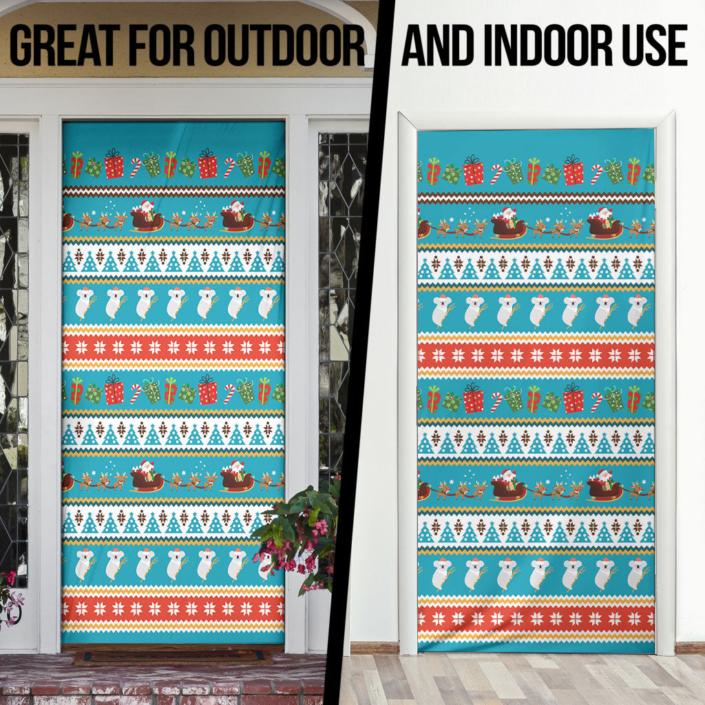 Australia Christmas Door Cover Xmas Beach Vibes Teal