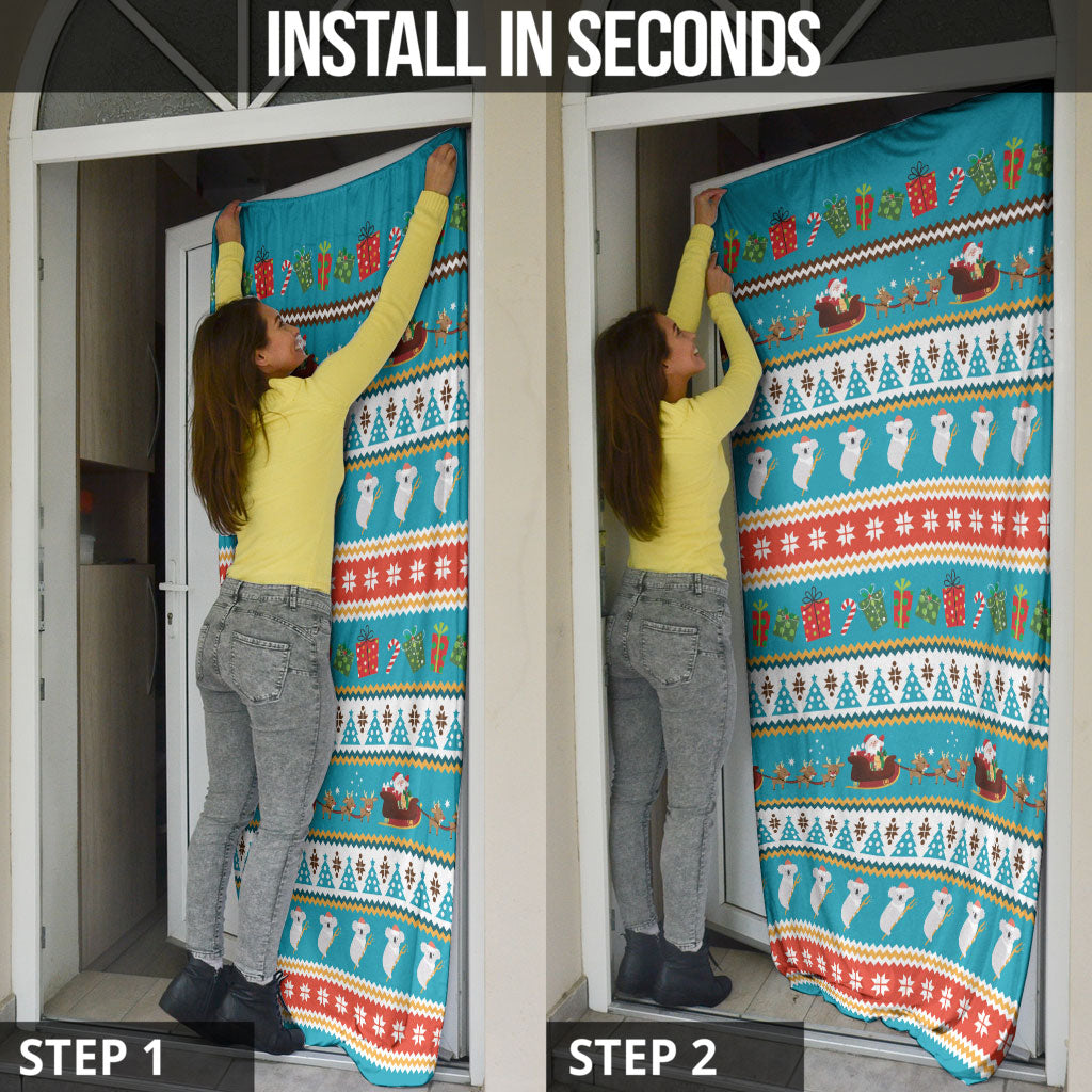 Australia Christmas Door Cover Xmas Beach Vibes Teal