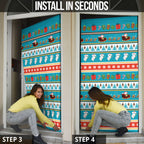 Australia Christmas Door Cover Xmas Beach Vibes Teal