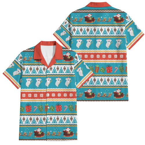 Australia Christmas Family Matching Off Shoulder Maxi Dress and Hawaiian Shirt Xmas Beach Vibes Teal