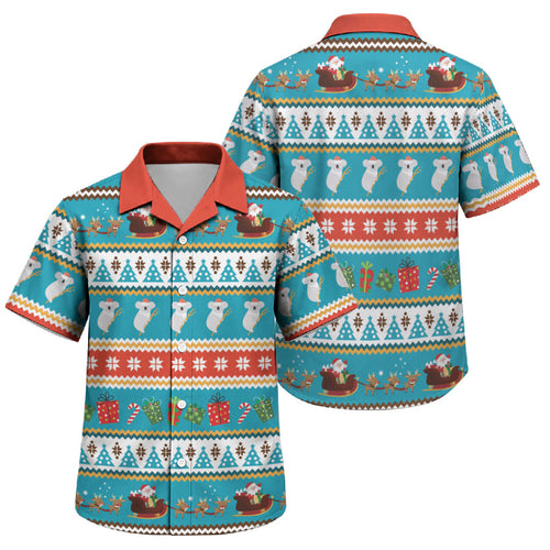 Australia Christmas Family Matching Off Shoulder Maxi Dress and Hawaiian Shirt Xmas Beach Vibes Teal