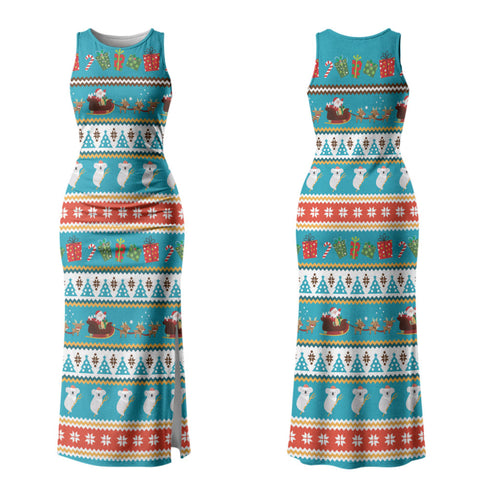 Australia Christmas Family Matching Tank Maxi Dress and Hawaiian Shirt Xmas Beach Vibes Teal