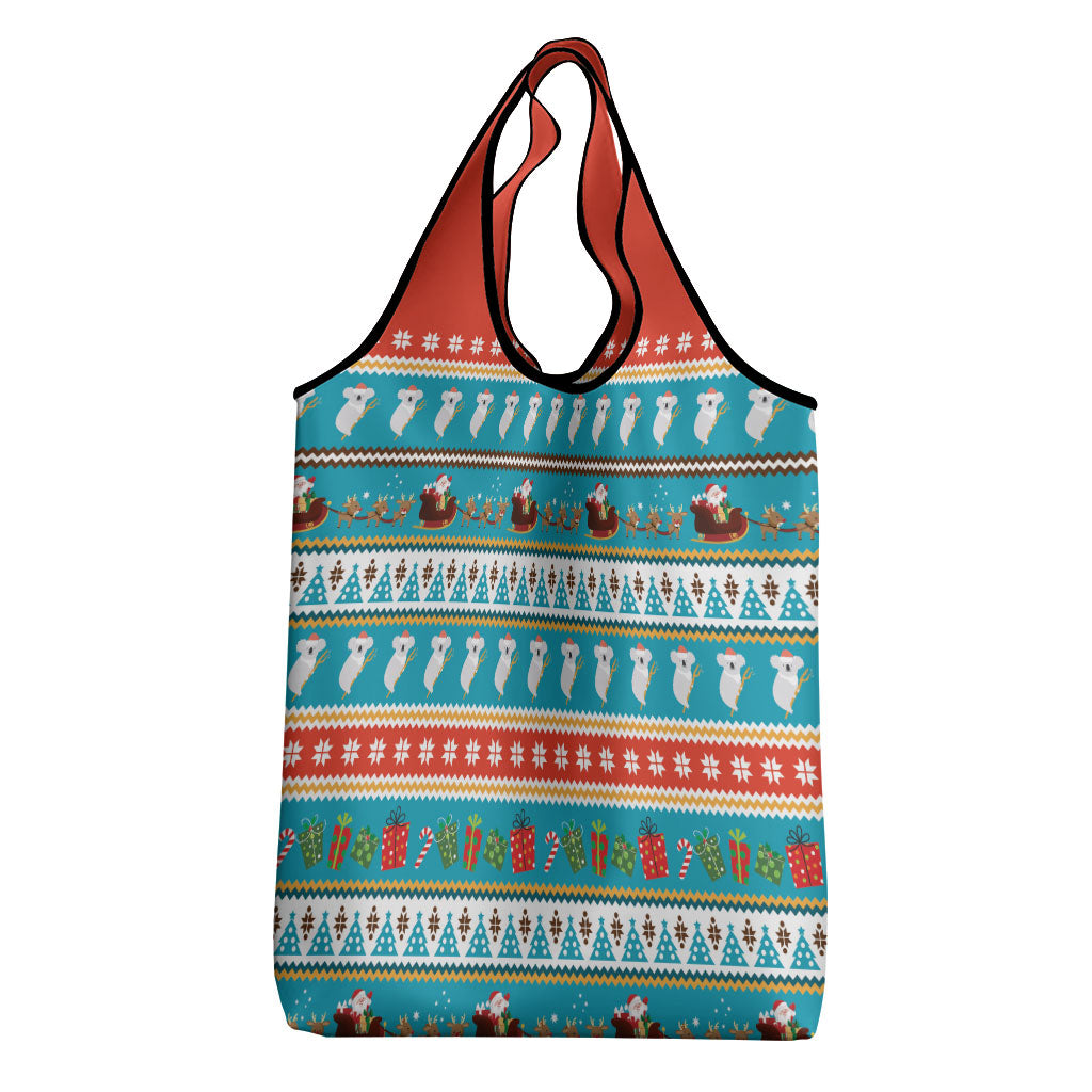 Australia Christmas Grocery Bag Xmas Beach Vibes Teal