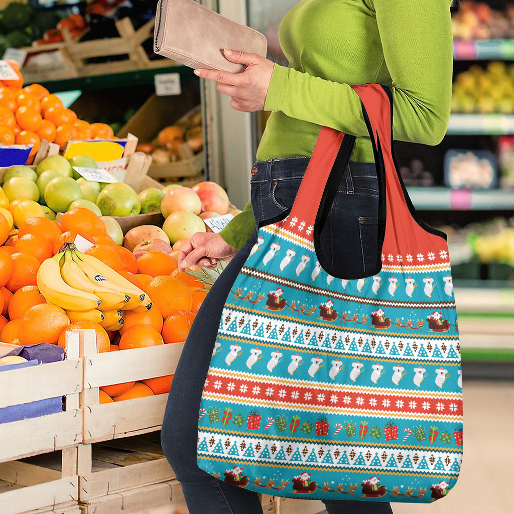 Australia Christmas Grocery Bag Xmas Beach Vibes Teal