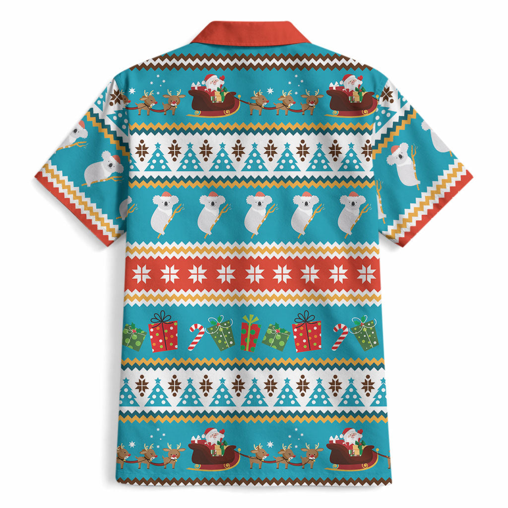 Australia Christmas Hawaiian Shirt Xmas Beach Vibes Teal