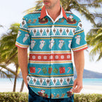 Australia Christmas Hawaiian Shirt Xmas Beach Vibes Teal