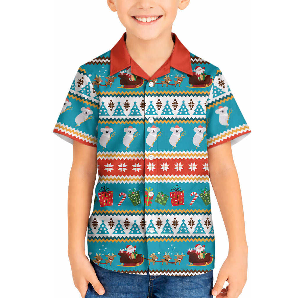Australia Christmas Hawaiian Shirt Xmas Beach Vibes Teal