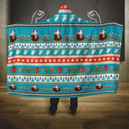 Australia Christmas Hooded Blanket Xmas Beach Vibes Teal