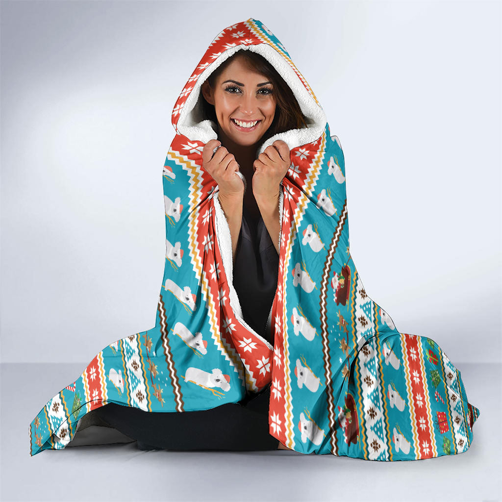 Australia Christmas Hooded Blanket Xmas Beach Vibes Teal