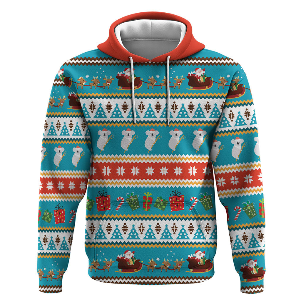 Australia Christmas Hoodie Xmas Beach Vibes Teal