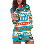 Australia Christmas Hoodie Dress Xmas Beach Vibes Teal
