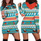 Australia Christmas Hoodie Dress Xmas Beach Vibes Teal