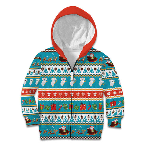Australia Christmas Kid Hoodie Xmas Beach Vibes Teal