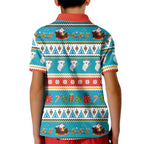 Australia Christmas Kid Polo Shirt Xmas Beach Vibes Teal