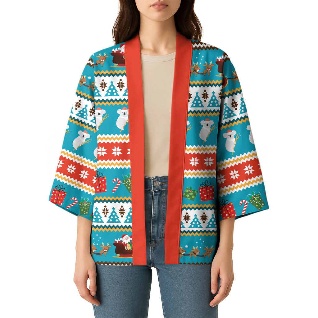 Australia Christmas Kimono Xmas Beach Vibes Teal