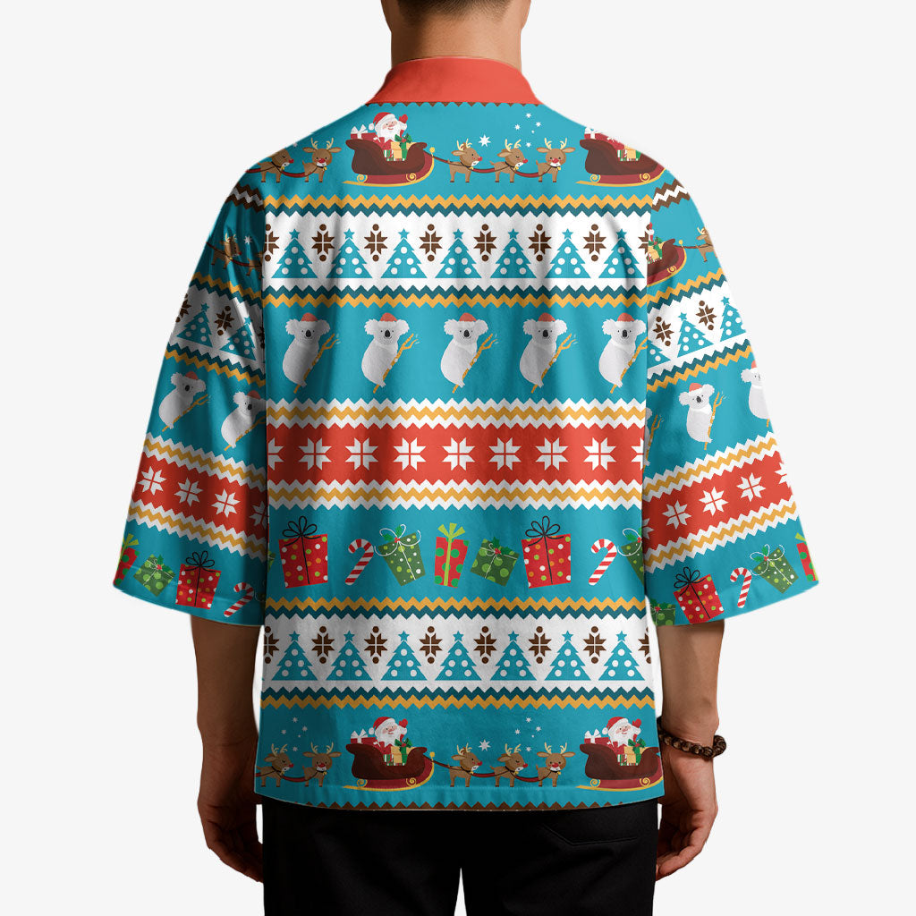 Australia Christmas Kimono Xmas Beach Vibes Teal