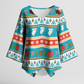 Australia Christmas Kimono Sleeve Blouse Xmas Beach Vibes Teal