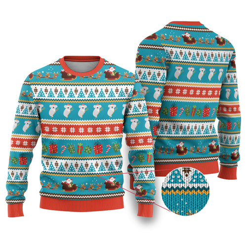 Australia Christmas Ugly Christmas Sweater Xmas Beach Vibes Teal