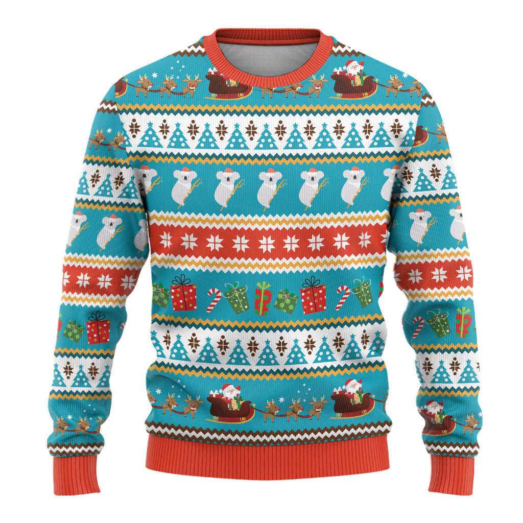 Australia Christmas Ugly Christmas Sweater Xmas Beach Vibes Teal