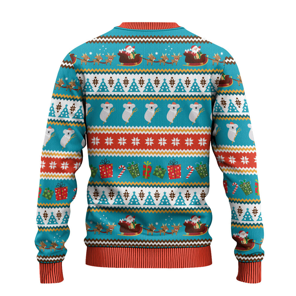 Australia Christmas Ugly Christmas Sweater Xmas Beach Vibes Teal