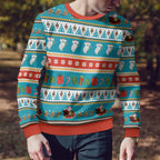 Australia Christmas Ugly Christmas Sweater Xmas Beach Vibes Teal