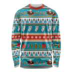 Australia Christmas Long Sleeve Shirt Xmas Beach Vibes Teal