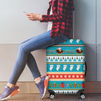 Australia Christmas Luggage Cover Xmas Beach Vibes Teal