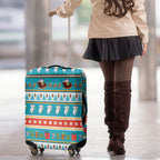Australia Christmas Luggage Cover Xmas Beach Vibes Teal