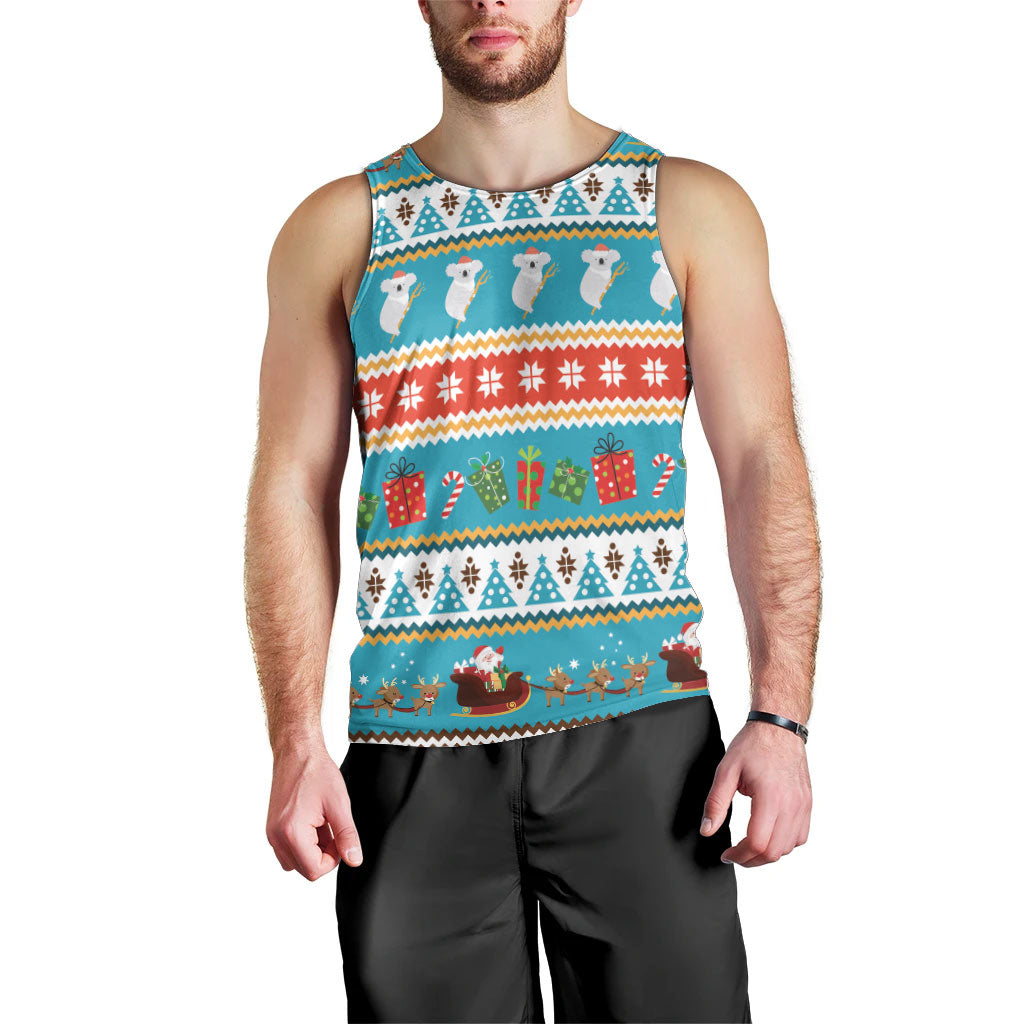 Australia Christmas Men Tank Top Xmas Beach Vibes Teal