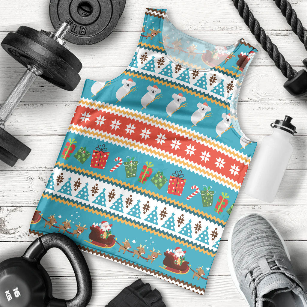 Australia Christmas Men Tank Top Xmas Beach Vibes Teal