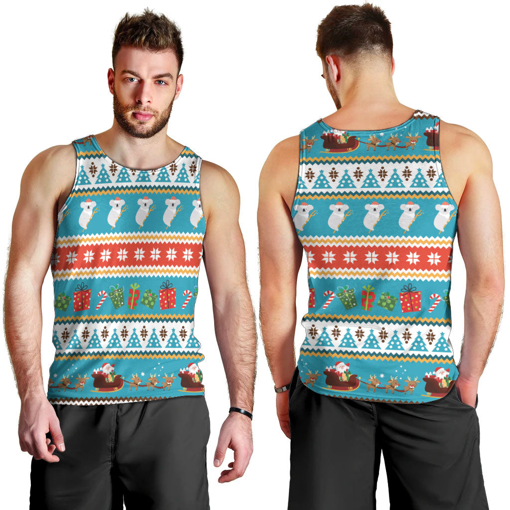 Australia Christmas Men Tank Top Xmas Beach Vibes Teal