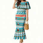 Australia Christmas Mermaid Dress Xmas Beach Vibes Teal