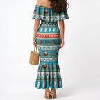 Australia Christmas Mermaid Dress Xmas Beach Vibes Teal