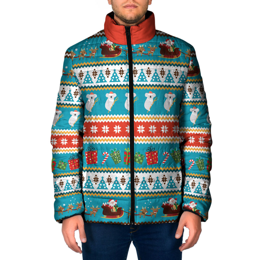 Australia Christmas Padded Jacket Xmas Beach Vibes Teal