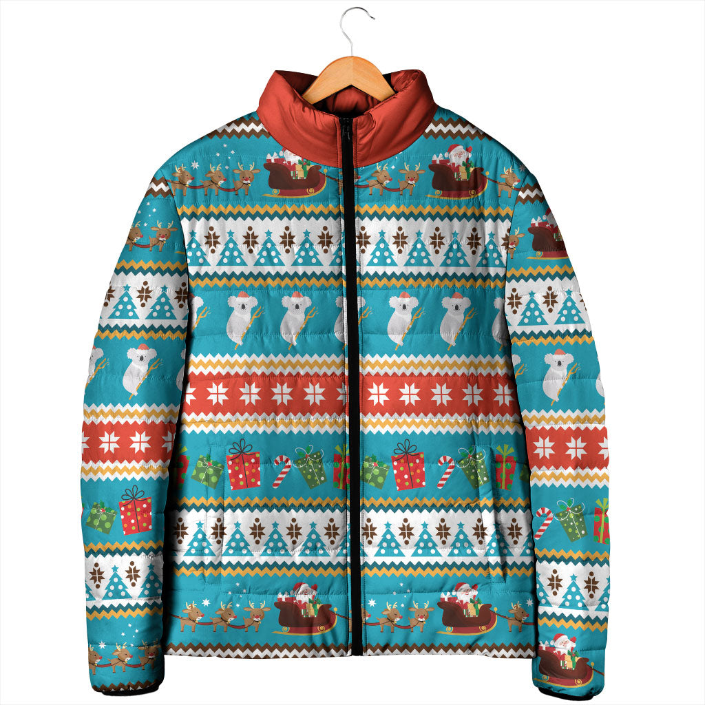 Australia Christmas Padded Jacket Xmas Beach Vibes Teal