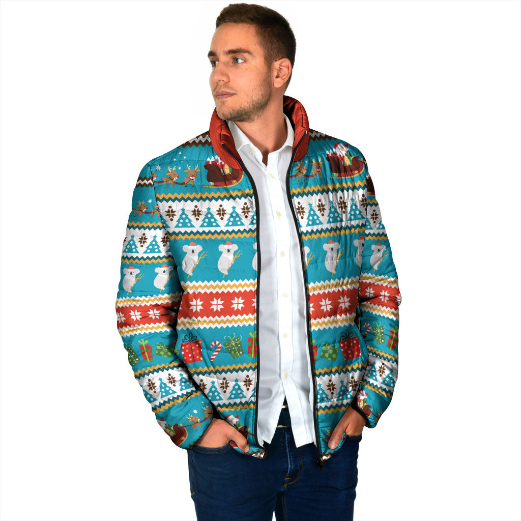 Australia Christmas Padded Jacket Xmas Beach Vibes Teal