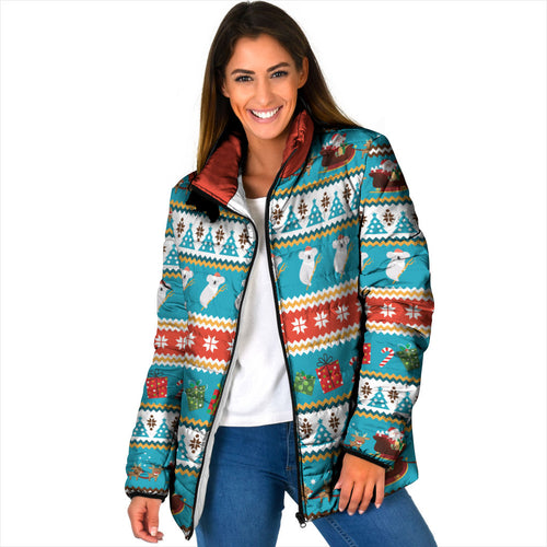 Australia Christmas Padded Jacket Xmas Beach Vibes Teal
